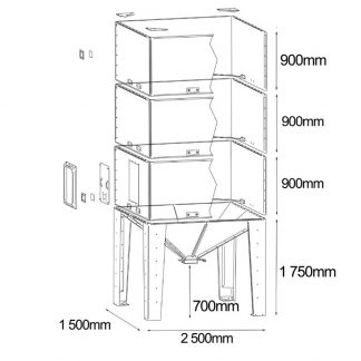 Silo rectangulaire 10.12m3