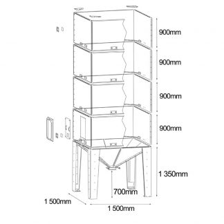 Silo sur pieds 1500 X 1500mm